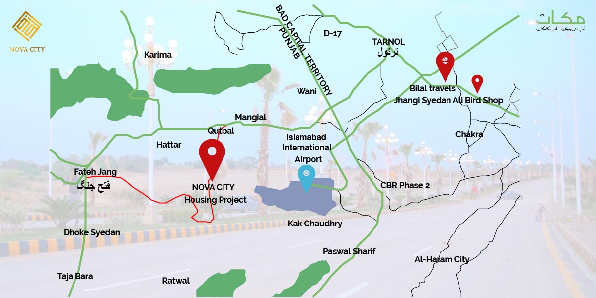 Nova City Islamabad Location