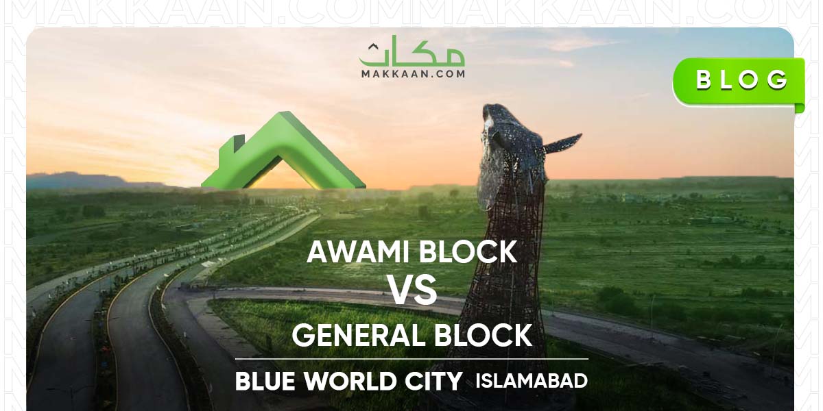 Blue world city Awami block vs general block