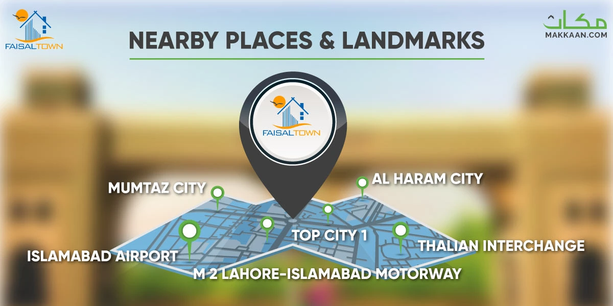 Faisal Town Phase 2 Nearby Places and Landmarks